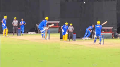 He’s still got it! MS Dhoni whacks Matheesha Pathirana for Helicopter Shot in CSK’s training session – watch video | Cricket News