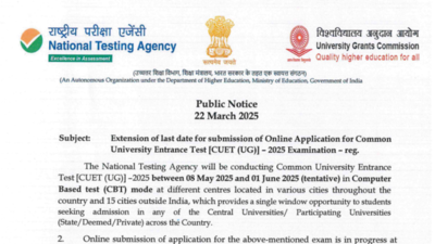 CUET UG 2025 registration deadline extended till March 24, check direct link here